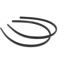 Набір обручів для волосся 0.8см глянсовий чорний (26202)